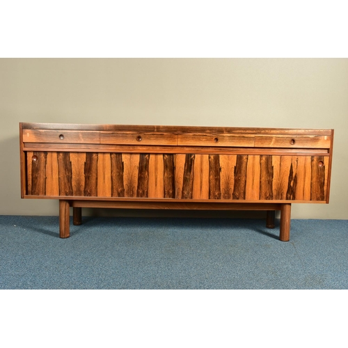 347 - ROBERT HERITAGE (BRITISH 1927-) FOR ARCHIE SHINE, A 1960'S ROSEWOOD SIDEBOARD, the four drawers with... 