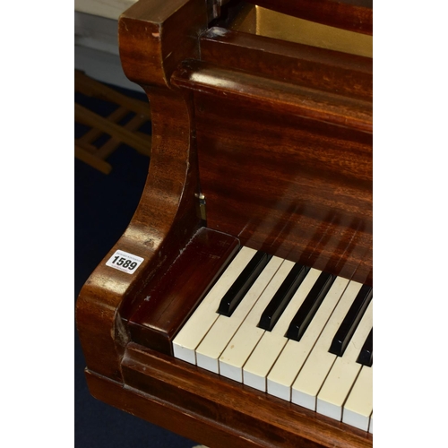 353 - ALLISON OF LONDON, A MAHOGANY PETITE BABY GRAND PIANO, serial number unknown, supplied by Harrods of... 