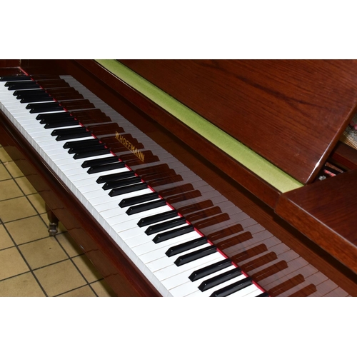 354 - W HOFFMANN (c1975) A GLOSS MAHOGANY PARLOR GRAND PIANO, the lid enclosing the serial number 104286, ... 