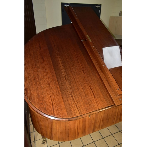 354 - W HOFFMANN (c1975) A GLOSS MAHOGANY PARLOR GRAND PIANO, the lid enclosing the serial number 104286, ... 