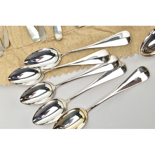 48 - A QUANTITY OF WHITE METAL SPOONS, ETC, MOST STAMPED 800, including a set of twelve large teaspoons, ... 