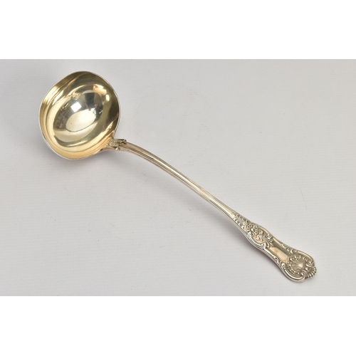 74 - A VICTORIAN SILVER KINGS PATTERN SOUP LADLE, maker John James Whiting, London 1841, 10.14ozt, 315.3 ... 