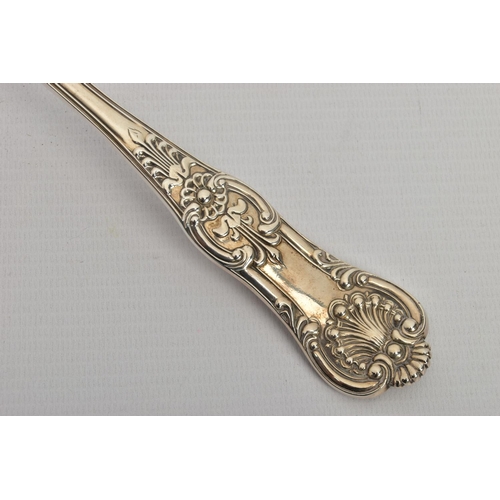 74 - A VICTORIAN SILVER KINGS PATTERN SOUP LADLE, maker John James Whiting, London 1841, 10.14ozt, 315.3 ... 