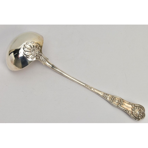 74 - A VICTORIAN SILVER KINGS PATTERN SOUP LADLE, maker John James Whiting, London 1841, 10.14ozt, 315.3 ... 