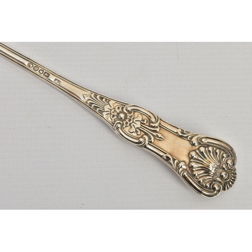 74 - A VICTORIAN SILVER KINGS PATTERN SOUP LADLE, maker John James Whiting, London 1841, 10.14ozt, 315.3 ... 