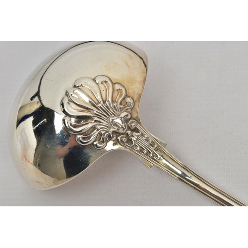 74 - A VICTORIAN SILVER KINGS PATTERN SOUP LADLE, maker John James Whiting, London 1841, 10.14ozt, 315.3 ... 