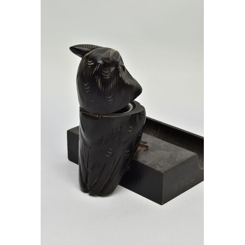 259 - A COLLECTION OF 19TH AND EARLY 20TH CENTURY TREEN, METALWARE, ETC, comprising an Art Nouveau bronze ... 