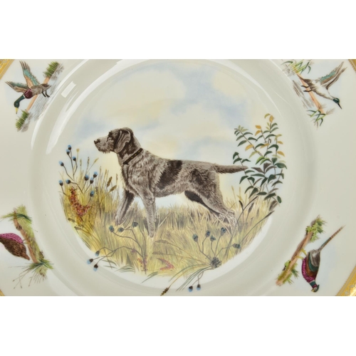 271 - A BOXED SET OF SIX WEDGWOOD LIMITED EDITION BONE CHINA' SPORTING DOGS' PLATES, no.129 / 200, printed... 