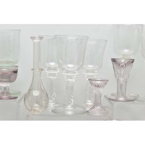 276 - A COLLECTION OF ASSORTED LATE 18TH, 19TH AND 20TH CENTURY GLASSWARE, including a late 18th century a... 