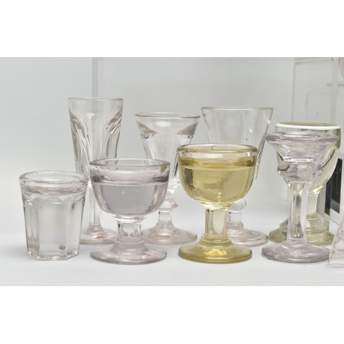 276 - A COLLECTION OF ASSORTED LATE 18TH, 19TH AND 20TH CENTURY GLASSWARE, including a late 18th century a... 