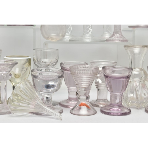 276 - A COLLECTION OF ASSORTED LATE 18TH, 19TH AND 20TH CENTURY GLASSWARE, including a late 18th century a... 