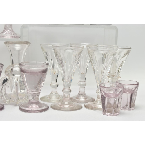 276 - A COLLECTION OF ASSORTED LATE 18TH, 19TH AND 20TH CENTURY GLASSWARE, including a late 18th century a... 