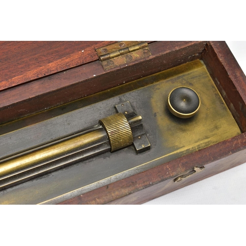 287 - A VICTORIAN MAHOGANY TRAVELLING APOTHECARY'S BOX AND OTHER SCIENTIFIC EQUIPMENT AND APPARATUS, compr... 