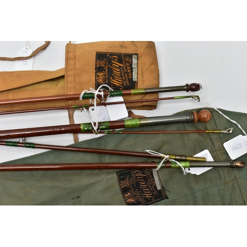 302 - ANGLING INTEREST: a two section Hardy Wanless 4lb Line Rod, No. G10560, 36cm cork handle, with a Har... 