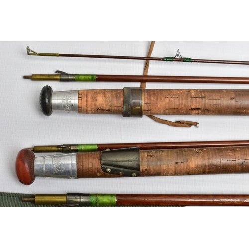 302 - ANGLING INTEREST: a two section Hardy Wanless 4lb Line Rod, No. G10560, 36cm cork handle, with a Har... 