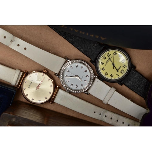 58 - A BOX OF ASSORTED ITEMS, to include a wooden walking stick fitted with a white metal pommel, a boxed... 