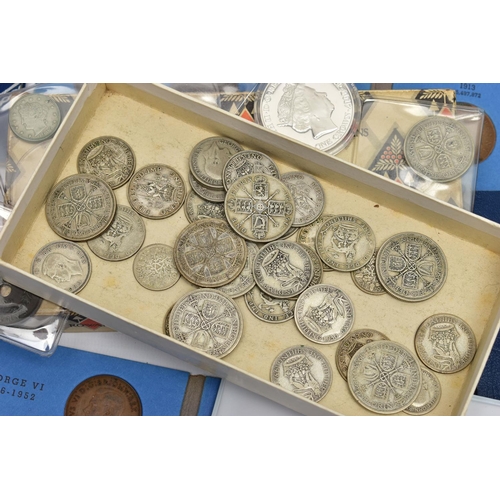 69 - A BOX  CONTAINING UK AND WORLD COINS, to include several Whitman coin folders Some containing silver... 