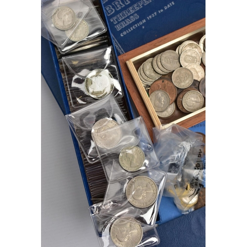 69 - A BOX  CONTAINING UK AND WORLD COINS, to include several Whitman coin folders Some containing silver... 
