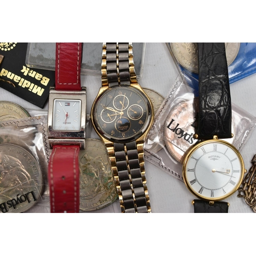 105 - ASSORTED WRISTWATCHES AND JEWELLERY, to include ladies and gents wristwatches with names to include ... 