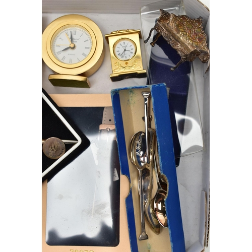 111 - A SELECTION OF SILVER AND VARIOUS METAL ITEMS, to include a mid 20th century silver dolls house Cher... 