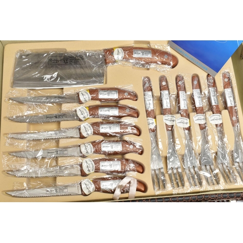 119 - A CASE OF 'BACHMAYER S.L.G' KNIVES, an eleven piece set of 'Bachmayer S.L.G' kitchen knives, each kn... 