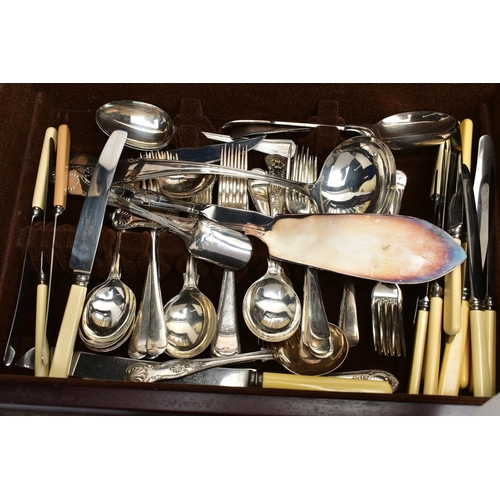 129 - THREE WOODEN CANTEENS, the first an incomplete 'Slack & Barlow (Sheffield) Ltd cutlery set, encased ... 