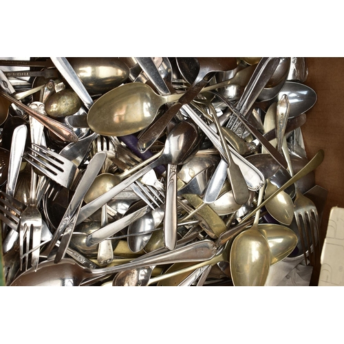 137 - THREE BOXES OF ASSORTED WHITE METAL WARE, to include tankards, goblets, posy vases, rose bowls and a... 