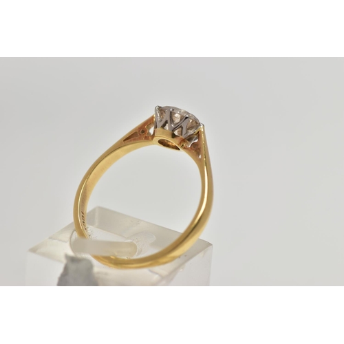 21 - A SINGLE STONE DIAMOND RING, old cut diamond, estimated total diamond weight 1.00ct, colour assessed... 