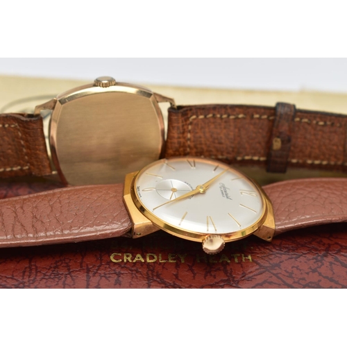 74 - TWO WRISTWATCHES, the first a 9ct gold 'Hefix', hand wound movement, round silver dial signed 'Hefix... 