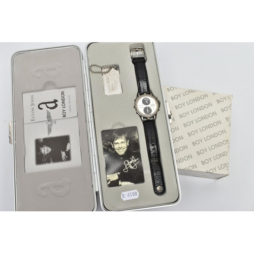 84 - AN ELTON JOHN AIDS FOUNDATION LIMITED EDITION WRISTWATCH, a cased Elton John aids foundation charity... 