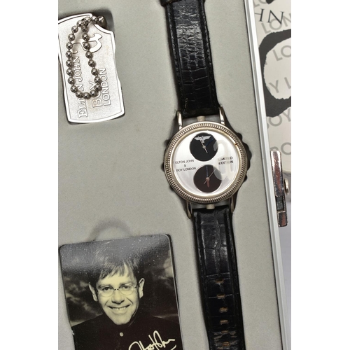 84 - AN ELTON JOHN AIDS FOUNDATION LIMITED EDITION WRISTWATCH, a cased Elton John aids foundation charity... 