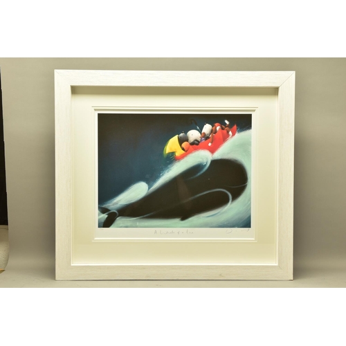 407 - DOUG HYDE (BRITISH 1972) 'A WHALE OF A TIME' DOGS AND A WHALE AT SEA, signed limited edition print 1... 