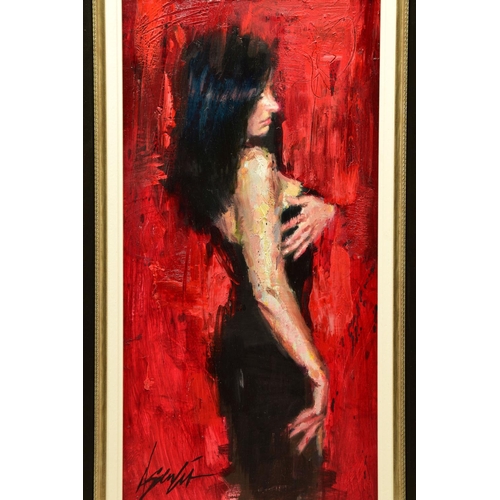 411 - HENRY ASENCIO (AMERICA 1971) 'ENDLESS NOCTURNE', a three quarter length portrait of a female figure ... 