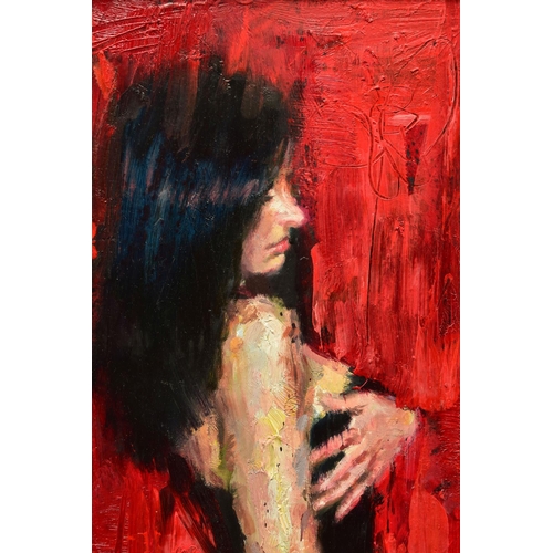 411 - HENRY ASENCIO (AMERICA 1971) 'ENDLESS NOCTURNE', a three quarter length portrait of a female figure ... 