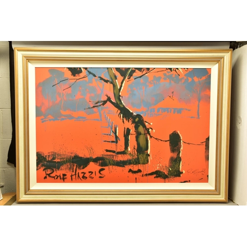 418 - ROLF HARRIS (AUSTRALIAN 1930) 'BUSH SHACK', a limited edition print on canvas of the Australian outb... 