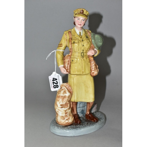 428 - A ROYAL DOULTON LIMITED EDITION FIGURINE 'AUXILIARY TERRITORIAL SERVICE' HN4495, issued in 2002, bla... 