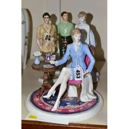 453 - FOUR COALPORT ROYAL FIGURINES, comprising a limited edition for Compton & Woodhouse 'Diana at Home' ... 