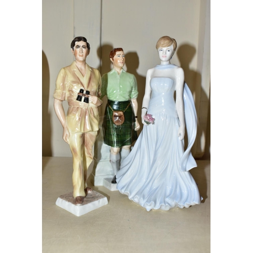 453 - FOUR COALPORT ROYAL FIGURINES, comprising a limited edition for Compton & Woodhouse 'Diana at Home' ... 