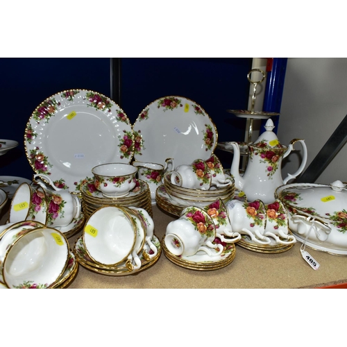 485 - ROYAL ALBERT 'OLD COUNTRY ROSES' PATTERN PART DINNER SET/TEA SET, comprising six coffee cups - two w... 