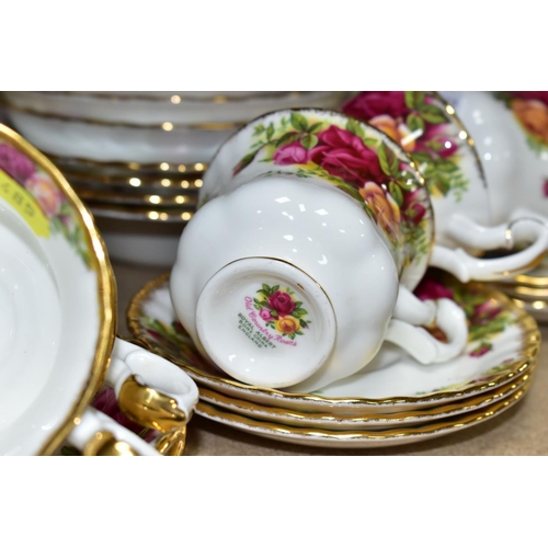 485 - ROYAL ALBERT 'OLD COUNTRY ROSES' PATTERN PART DINNER SET/TEA SET, comprising six coffee cups - two w... 