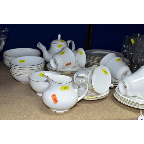 498 - A ROYAL DOULTON 'SOPHIA' PATTERN PART DINNER AND TEA SET, comprising eight cups H5126 (one cup has a... 