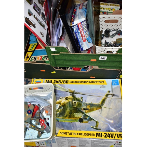 507 - A BOXED PART BUILT ZVEZDA M1-24V/VP SOVIET ATTACK HELICOPTER PLASTIC CONSTRUCTION KIT, 1:48 scale, c... 