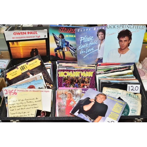 512 - A CASE OF MIXED VINYL SINGLES, a hard case of approximately one hundred and fifty records, largely 1... 