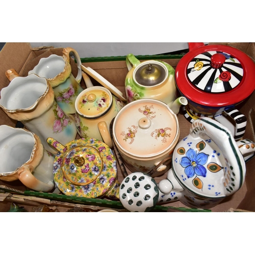 519 - THREE BOXES AND LOOSE CERAMICS AND SUNDRIES, to include a Sylvac dog 1118 and hyacinth planter 2489,... 