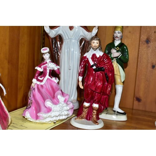 545 - SIX COALPORT FIGURINES, comprising limited edition The Skater 645/12500, with certificate, limited e... 