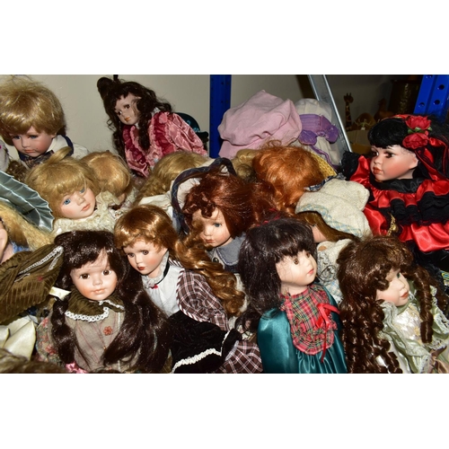 573 - THREE BOXES OF COLLECTORS DOLLS approximately thirty, to include Leonardo Collection etc, s.d (3 box... 