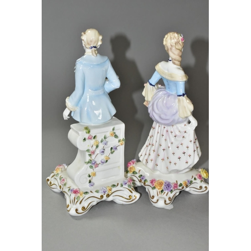 589 - TWO LIMITED EDITION COALPORT FIGURES FROM THE ARCADIAN COLLLECTION, comprising 'Arcadian Gentleman' ... 