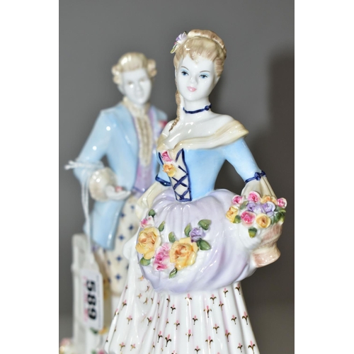 589 - TWO LIMITED EDITION COALPORT FIGURES FROM THE ARCADIAN COLLLECTION, comprising 'Arcadian Gentleman' ... 