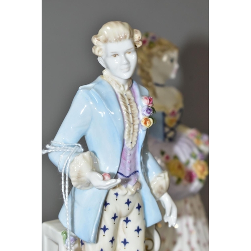 589 - TWO LIMITED EDITION COALPORT FIGURES FROM THE ARCADIAN COLLLECTION, comprising 'Arcadian Gentleman' ... 