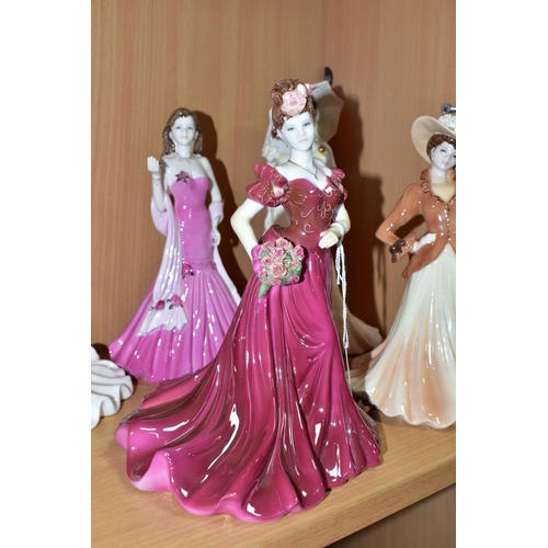 592 - FIVE COALPORT 'LADIES OF FASHION' FIGURINES, comprising 'Liz' first quality, and Joan, Jenny, Joseph... 